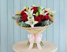 Букет цветов из:  Лилии и Розы #REPLACE_PRED# Муромцево