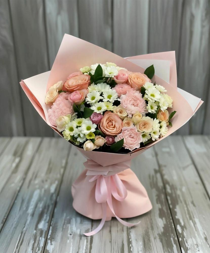 Букет цветов из: Гвоздики, Розы и Хризантемы в Муромцево