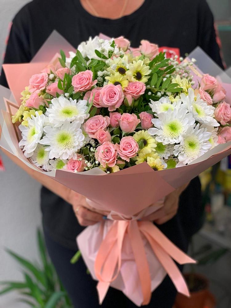 Букет цветов из: Розы и Хризантемы в Муромцево