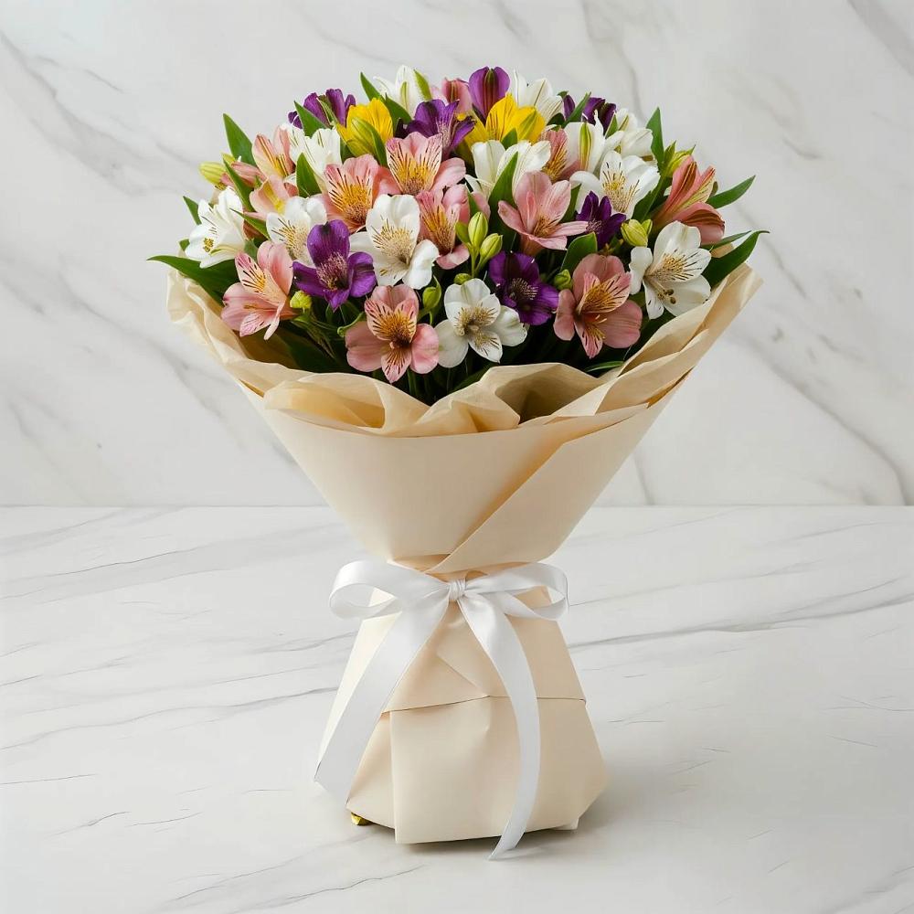 Букет цветов из: Альстромерии в Муромцево