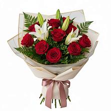 Букет цветов из:  Лилии и Розы в Муромцево