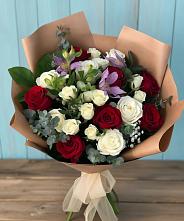 Букет цветов из:  Розы и Альстромерии в Муромцево