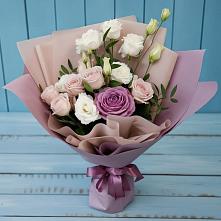Букет цветов из:  Розы и Лизиантусы в Муромцево