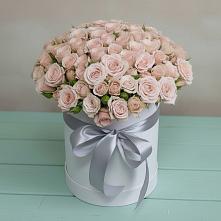 Цветочная композиция из Розы в шляпной коробке #REPLACE_PRED# Муромцево