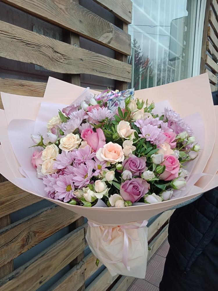 Букет цветов из: Розы и Хризантемы в Муромцево