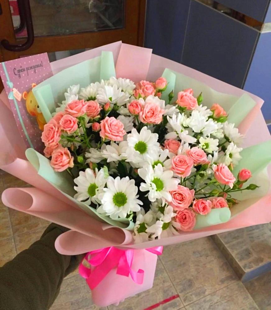 Букет цветов из: Розы и Хризантемы в Муромцево