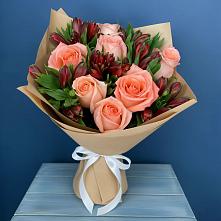 Букет цветов из:  Розы и Альстромерии в Муромцево