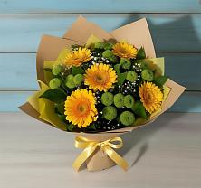 Букет цветов из:  Герберы и Хризантемы в Муромцево