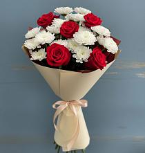 Букет цветов из:  Розы и Хризантемы в Муромцево