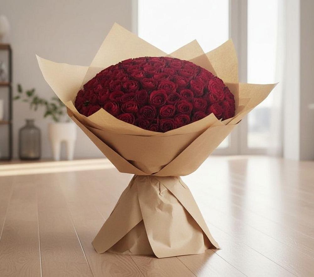 Букет 101 Красная роза в Муромцево