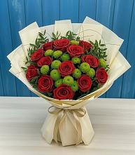 Букет цветов из:  Розы и Хризантемы в Муромцево