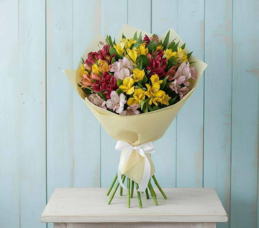 Букет цветов из: Альстромерии в Муромцево