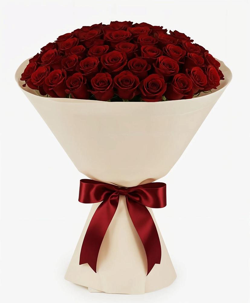 Букет 101 Бордовая роза Блэк Бакарра в Муромцево