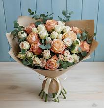 Букет цветов из:  Альстромерии и Розы #REPLACE_PRED# Муромцево
